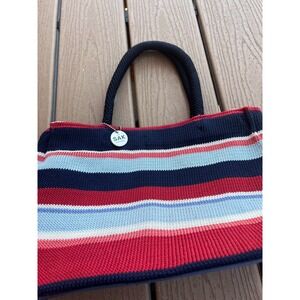 The Sak Crochet Purse‎ Shoulder Bag Mini Tote Bohemian Stripe Handbag Boho Nylon